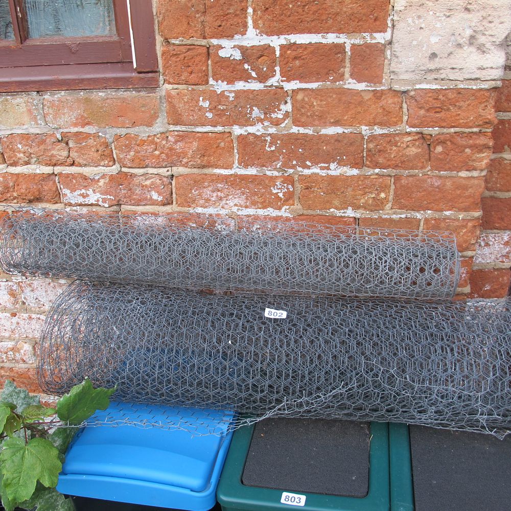 Lot 802: rolls of wire mesh