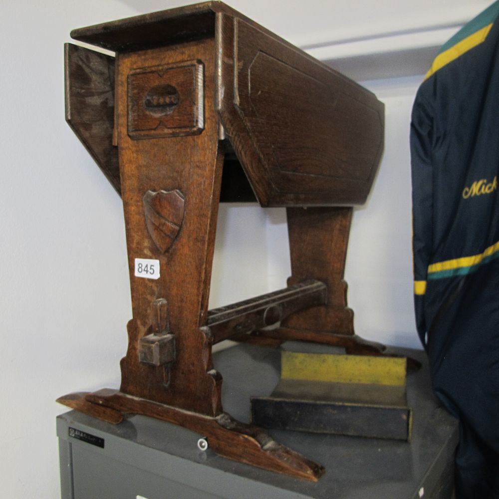 Lot 845: small antique fold out table