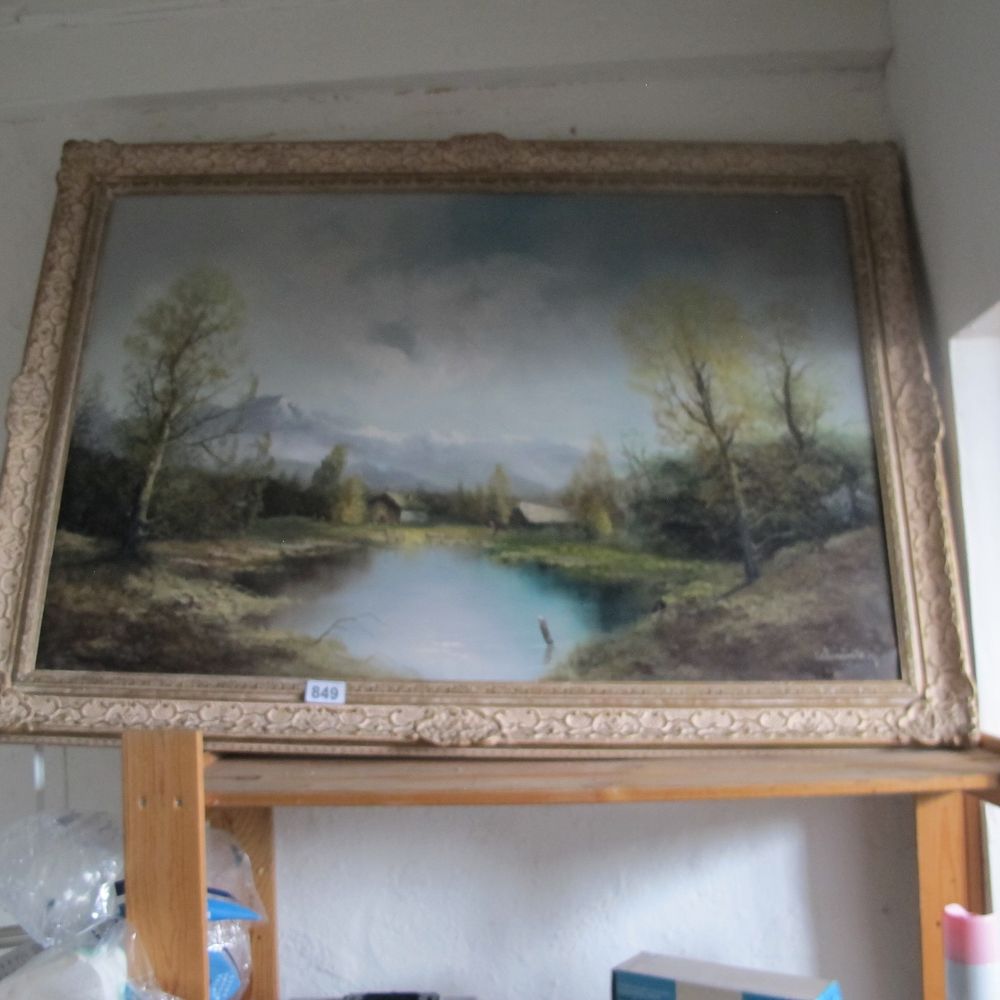 Lot 849: an original oil on canvas byKarl Schmidbauer (German...