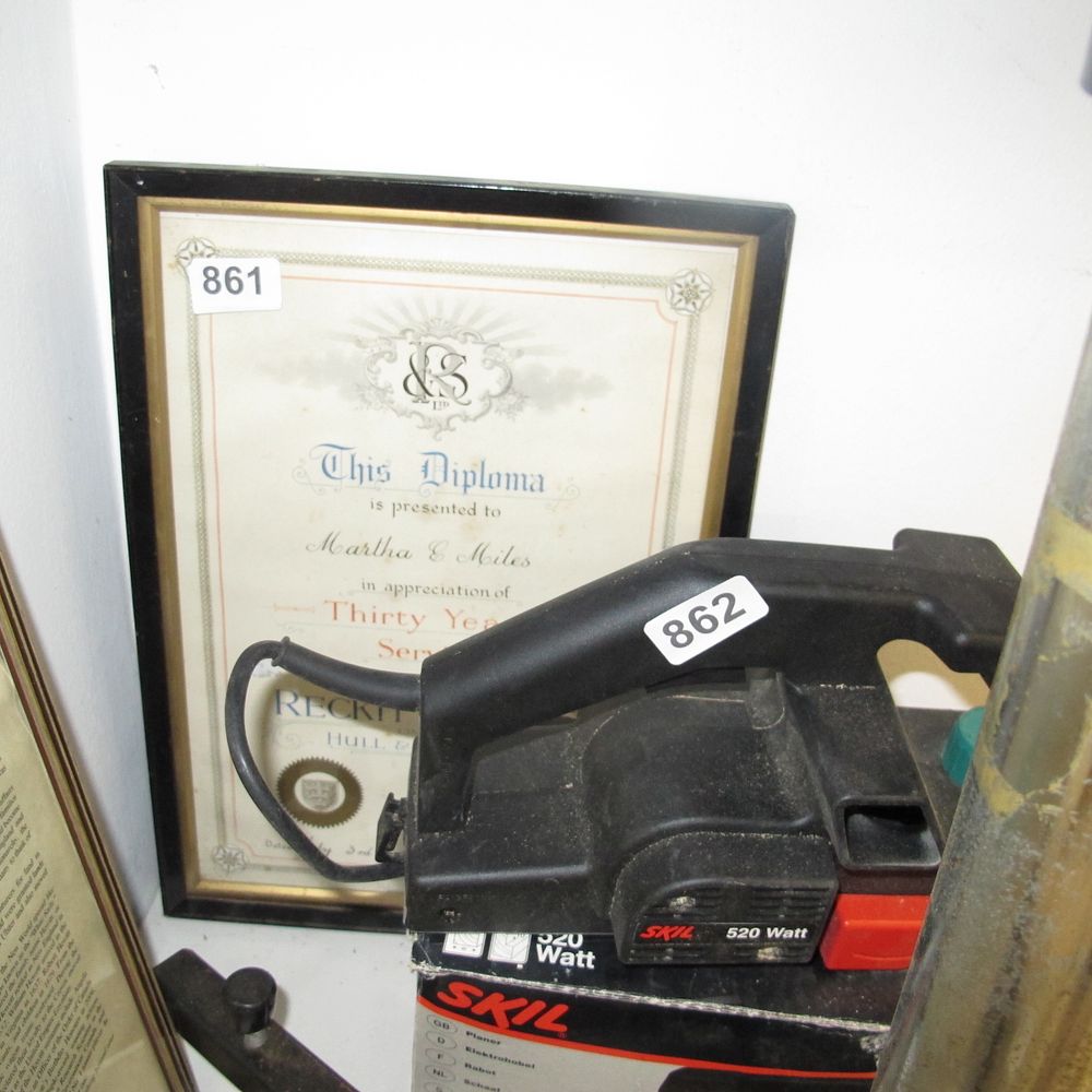 Lot 861: vintage diploma certificate