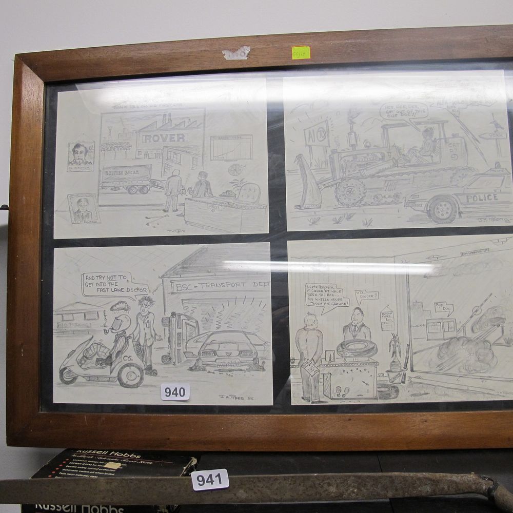 Lot 940: cartoon sketch picture