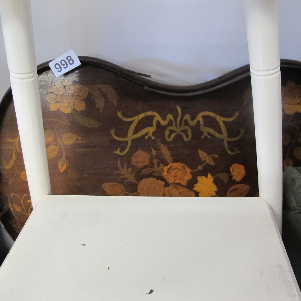 Lot 998: vintage serving tray AF: needs repair