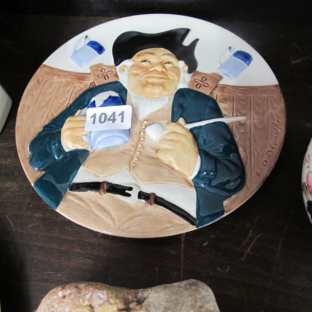 Lot 1041: Signed ceramic of portly man with pipe ***