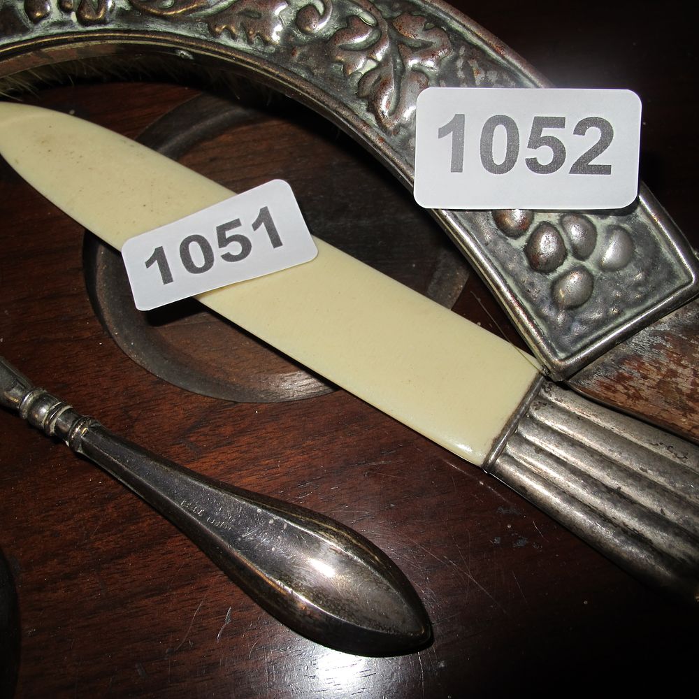 Lot 1051: letter opener /page turner silver topped
