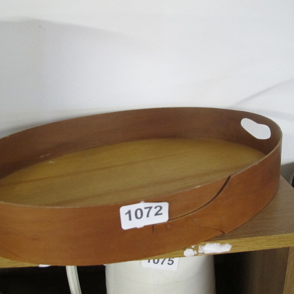 Lot 1072: Wooden tray 