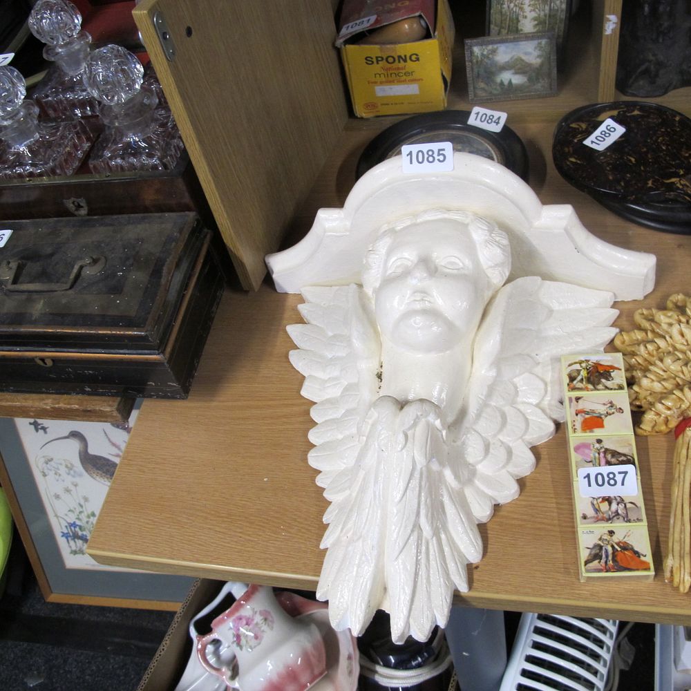 Lot 1085: Angel wall sconce 