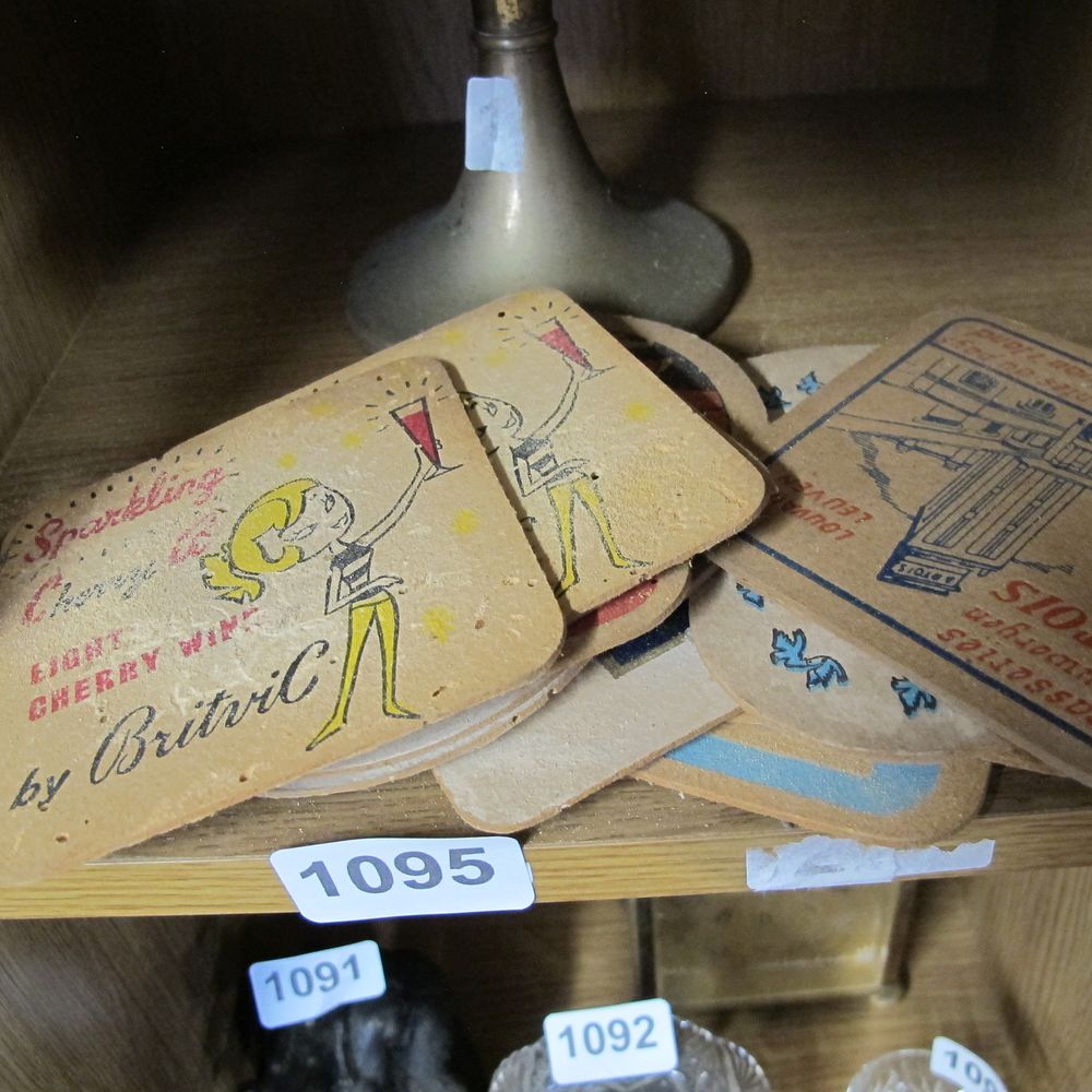 Lot 1095: Vintage drinks mats 
