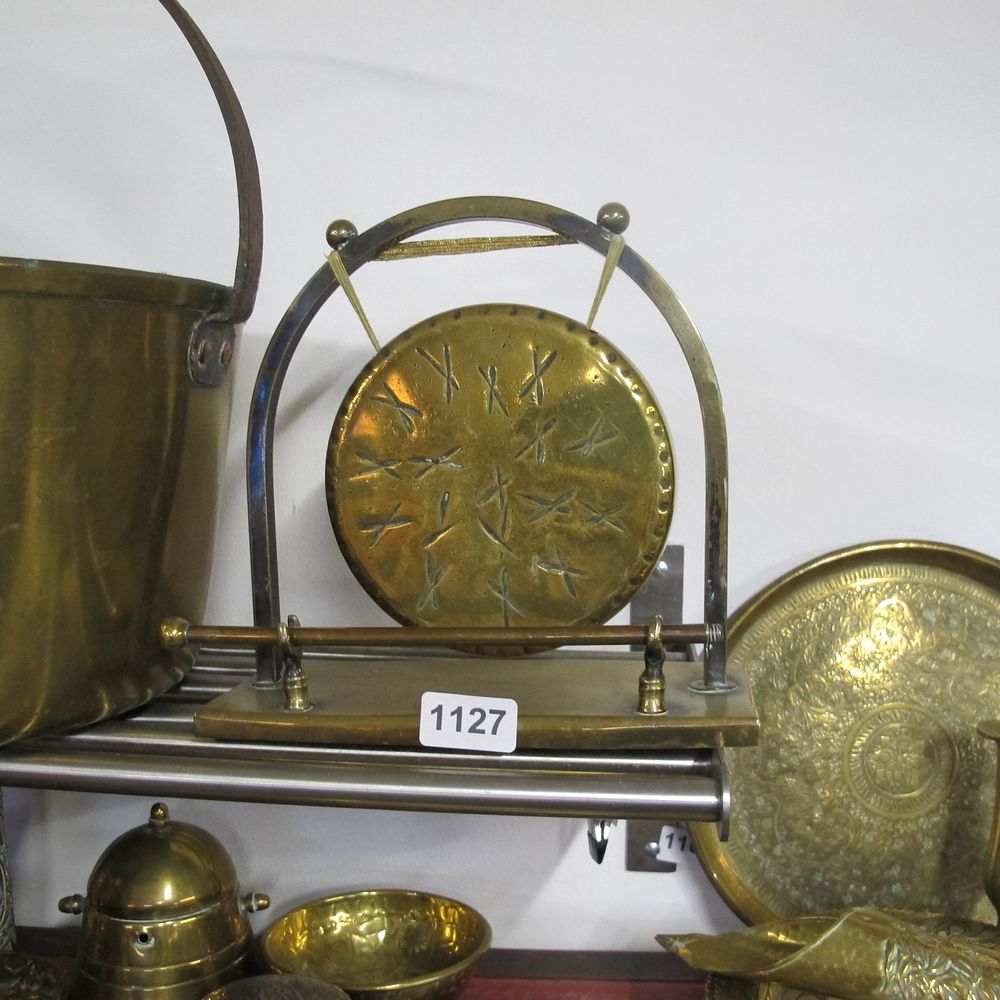 Lot 1127: Brass gong