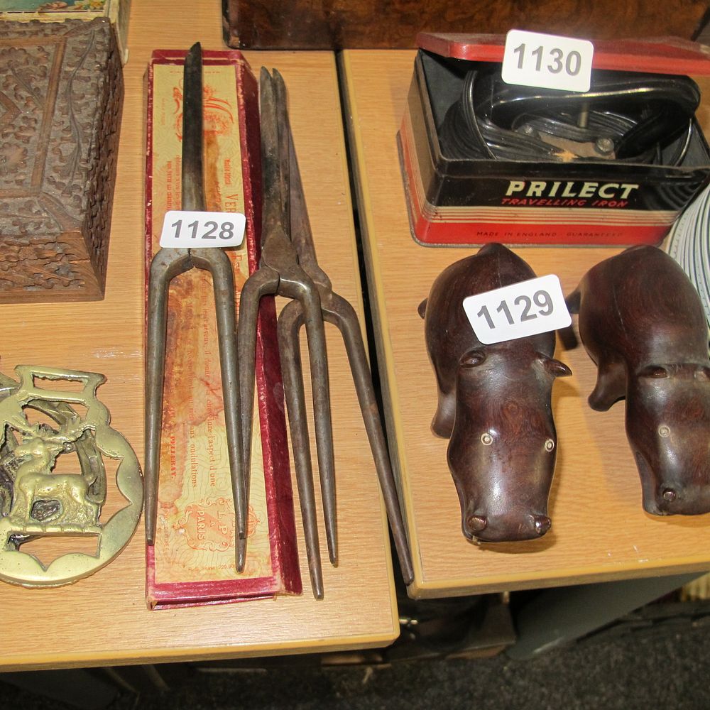 Lot 1128: three vintage tongs