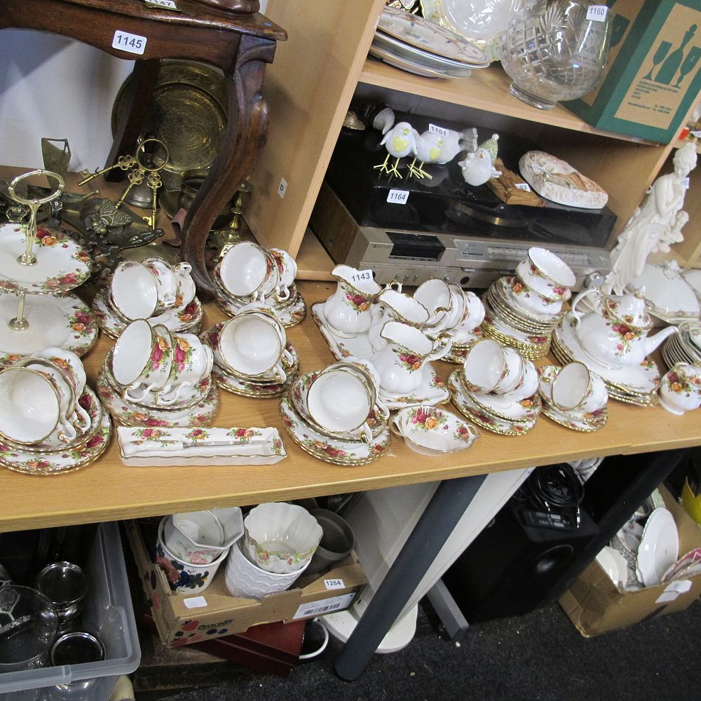 Lot 1143: Large qty Royal Albert Old Country Rose 