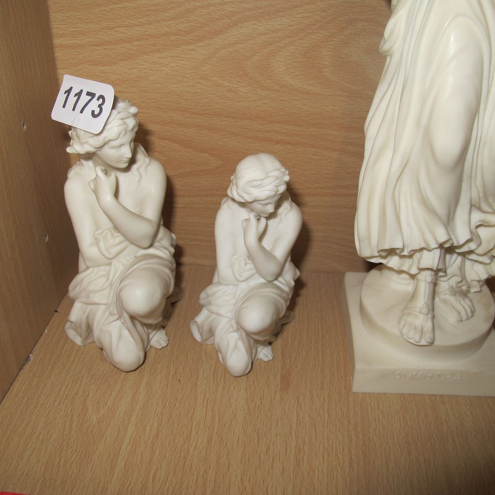 Lot 1173: 2 differing sizes of posing woman