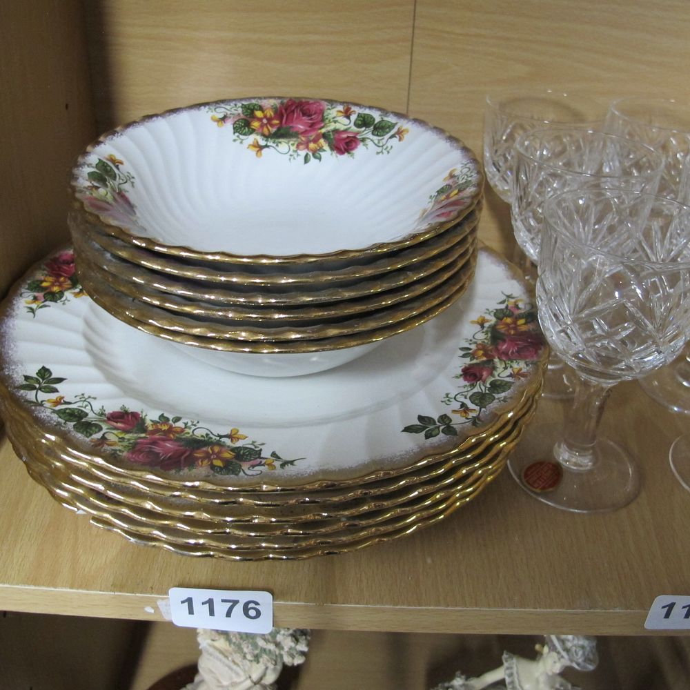 Lot 1176: Royal Albert plates and bowls