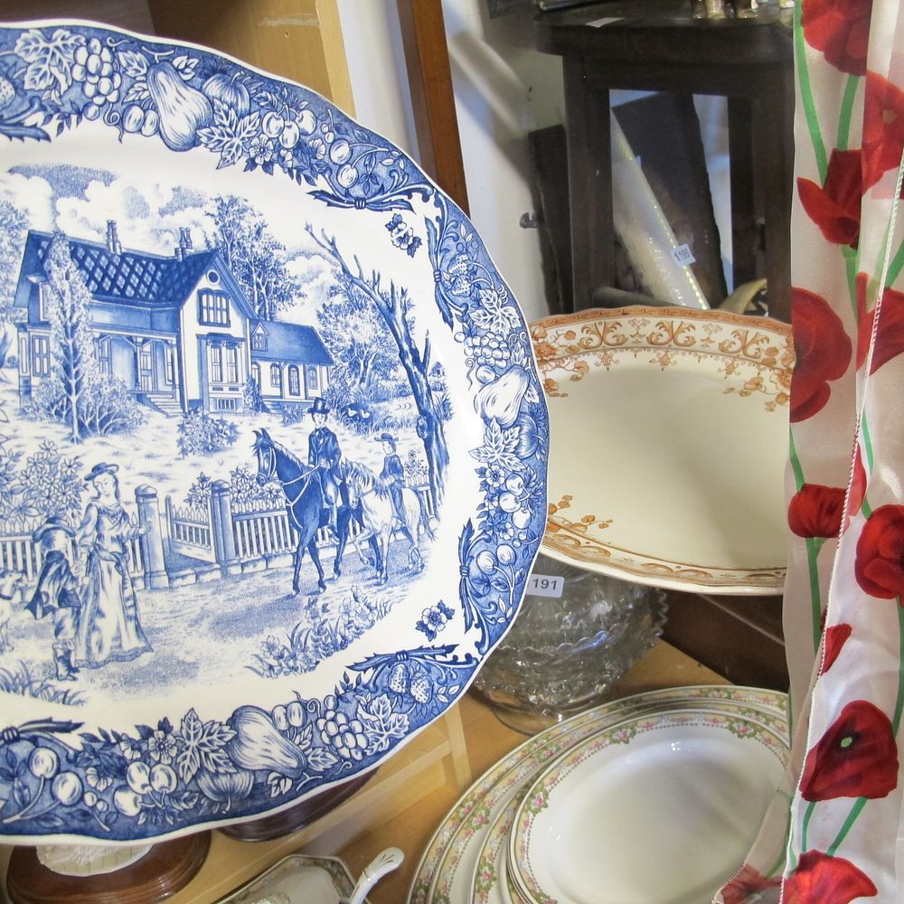 Lot 1190: Blue and white charger