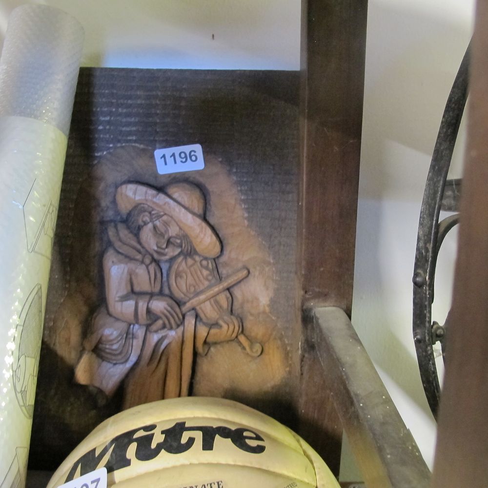 Lot 1196: Wooden carved picture