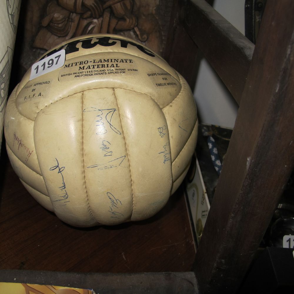 Lot 1197: Autographed football