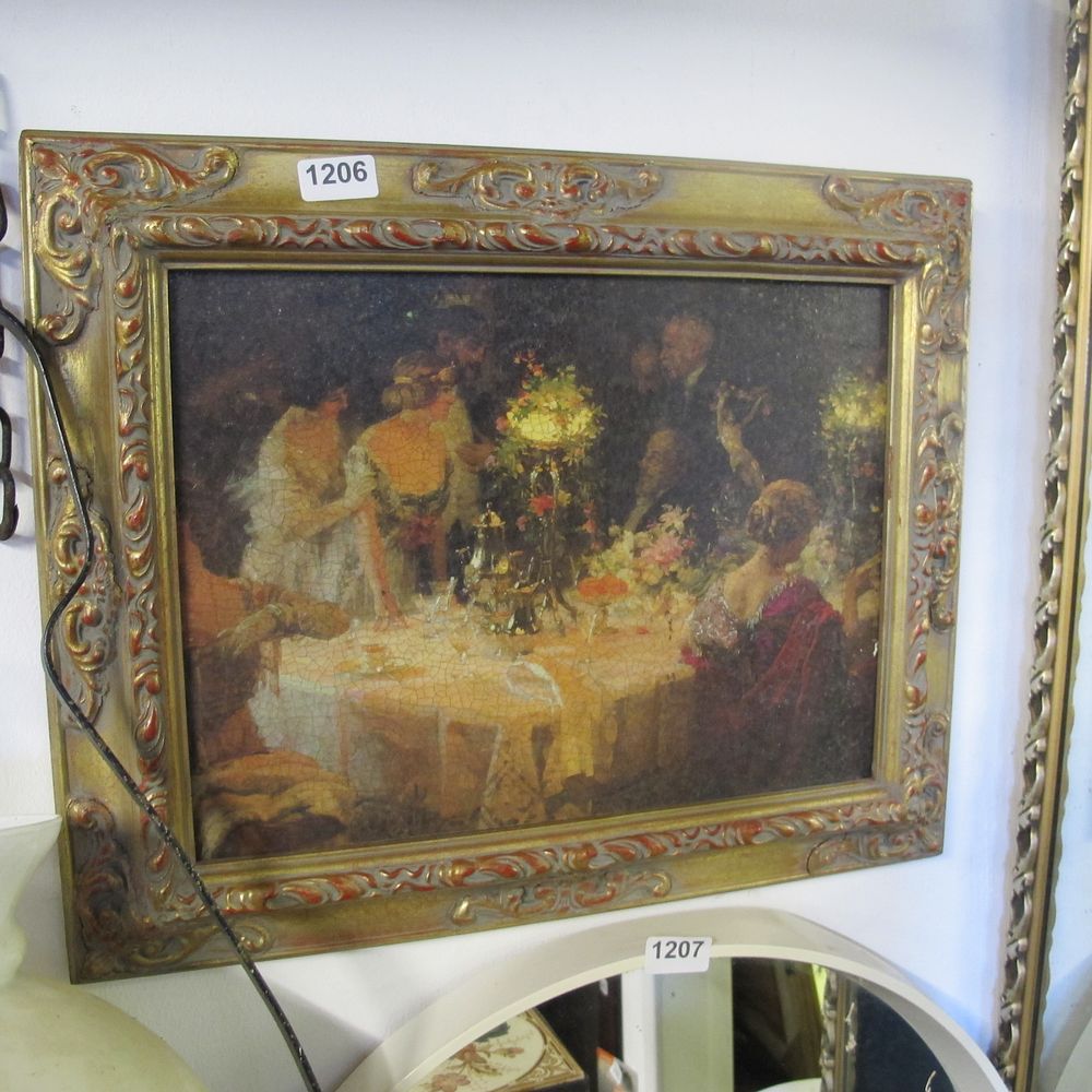 Lot 1206: *Painting in ornate frame