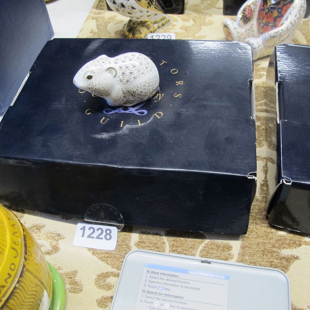 Lot 1228: Boxed Royal Crown Derby bank vole 