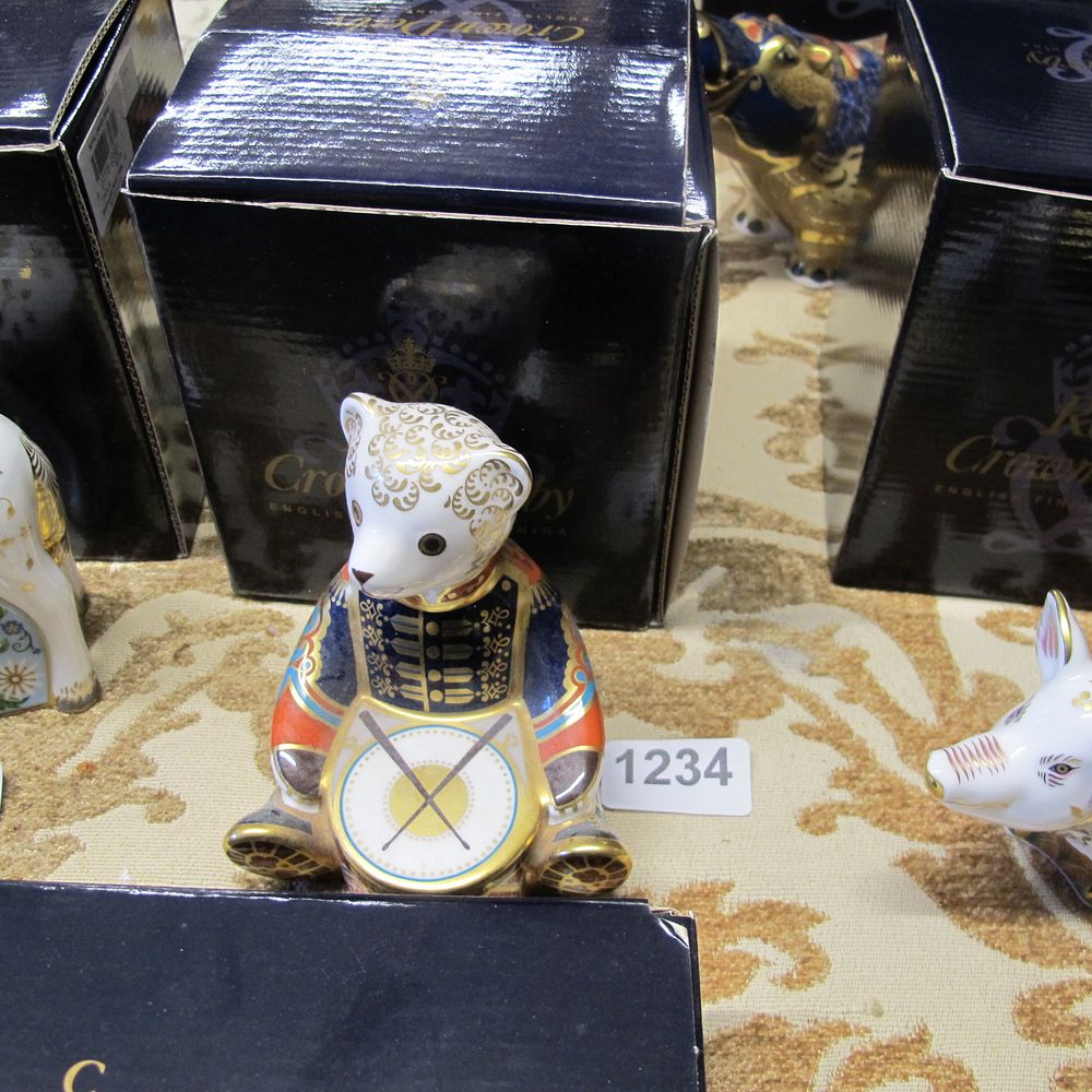 Lot 1234: Boxed Royal Crown Derby drummer bear