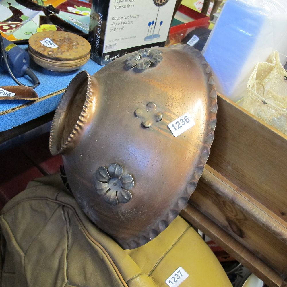 Lot 1236: large copper lamp shade