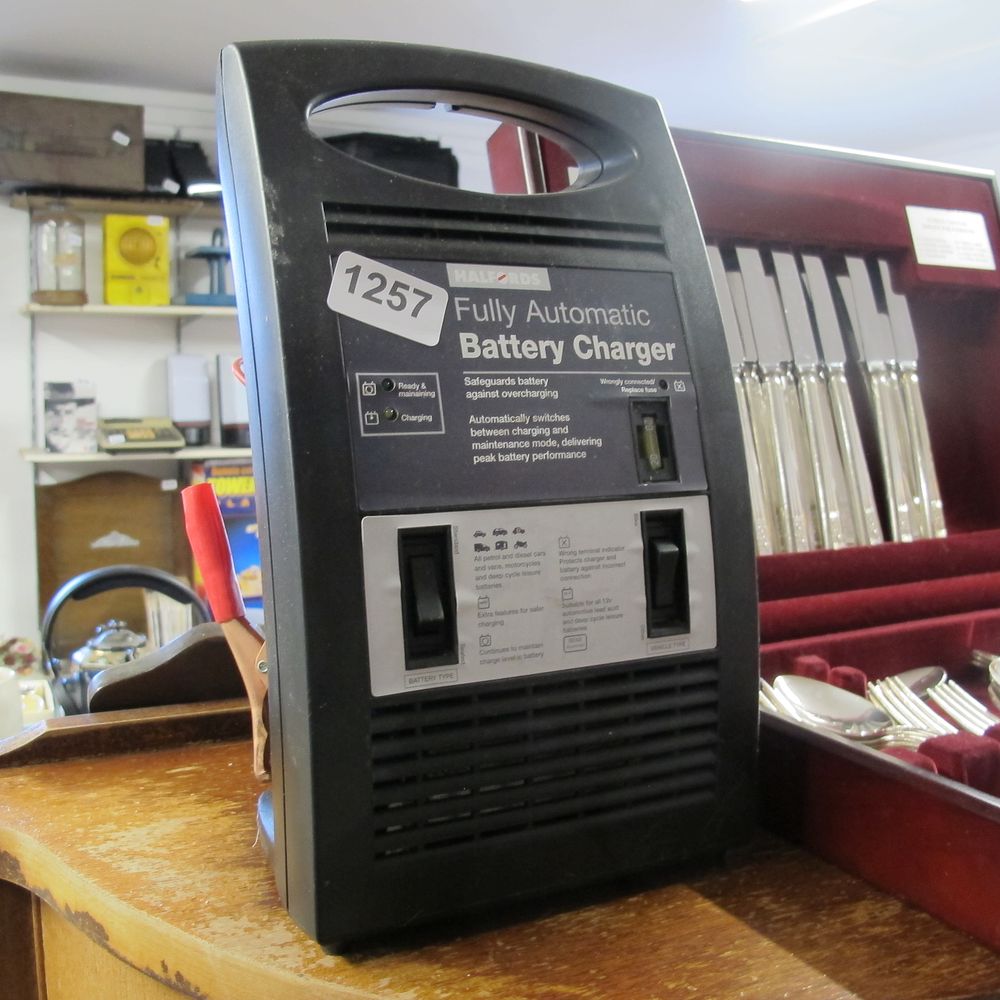 Lot 1257: Halfords battery charger