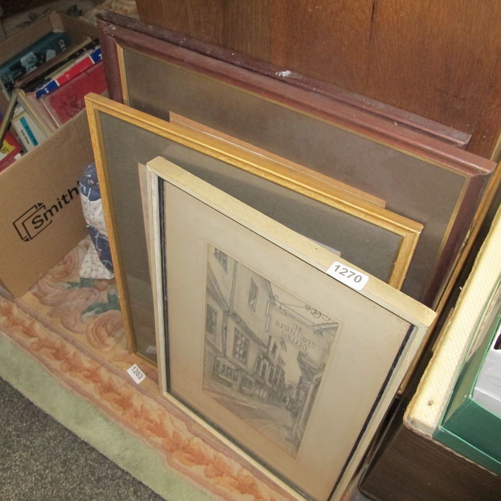 Lot 1270: Qty of framed pictures