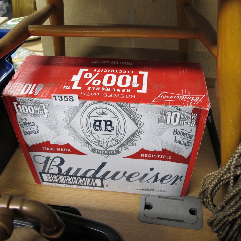 Lot 1358: Crate of Budweiser
