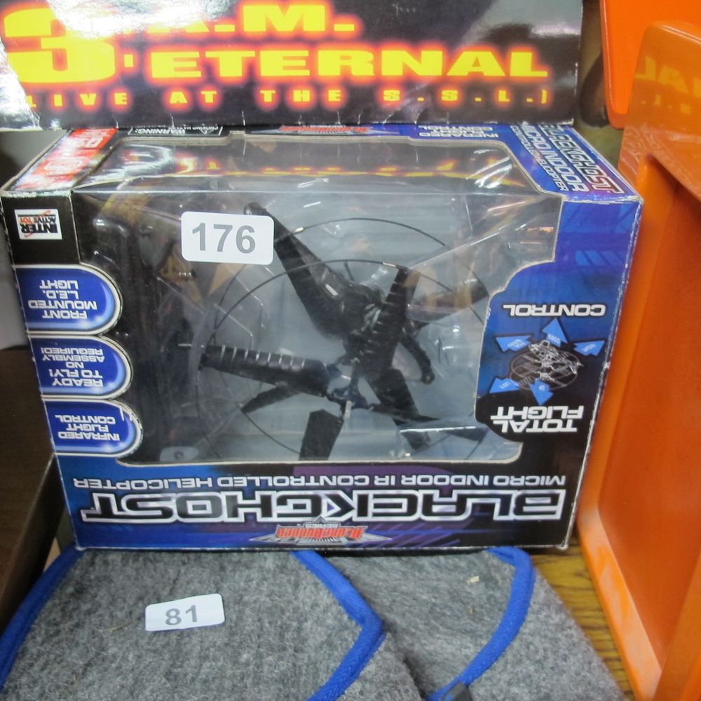 Lot 176: BLACKGHOST Micro Indoor IR Controlled HELICOPTER in box