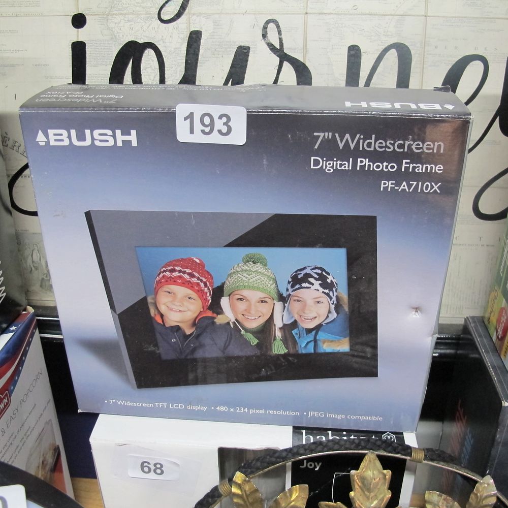 Lot 193: a seven inch Bush, digital wide photo frame