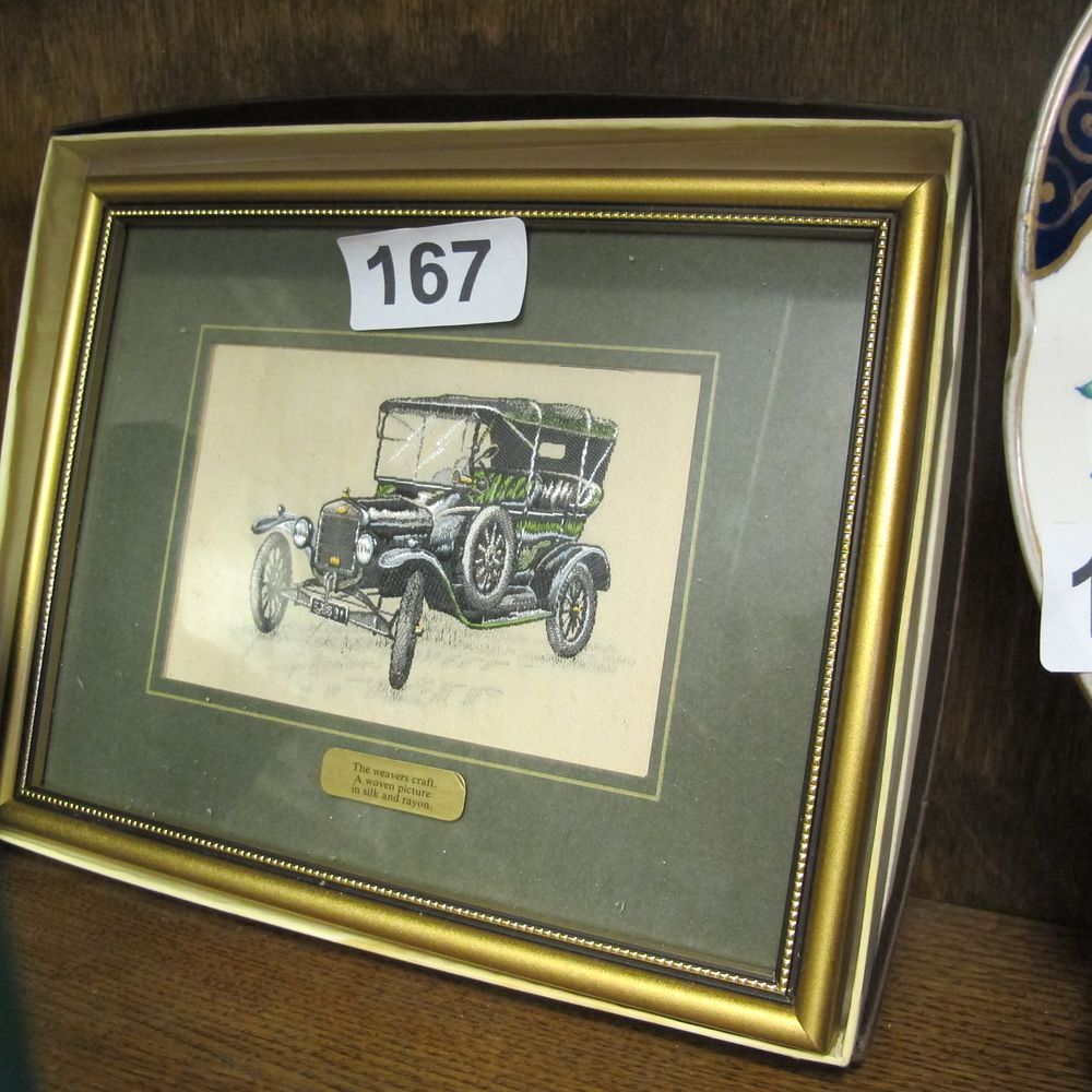 Lot 167: a framed needlepoint Rolls Royce picture