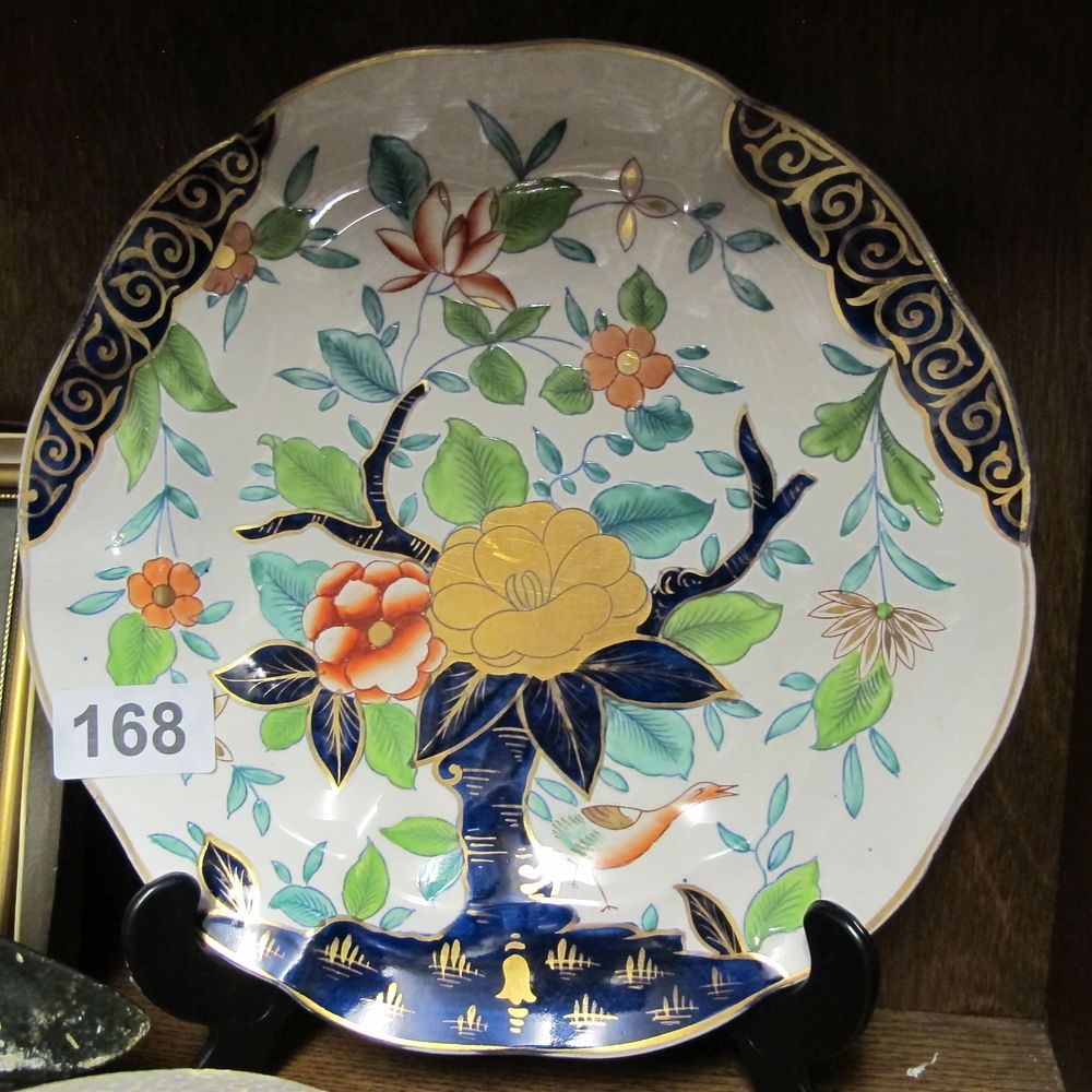 Lot 169: a beautiful hand painted floral antique wall plate