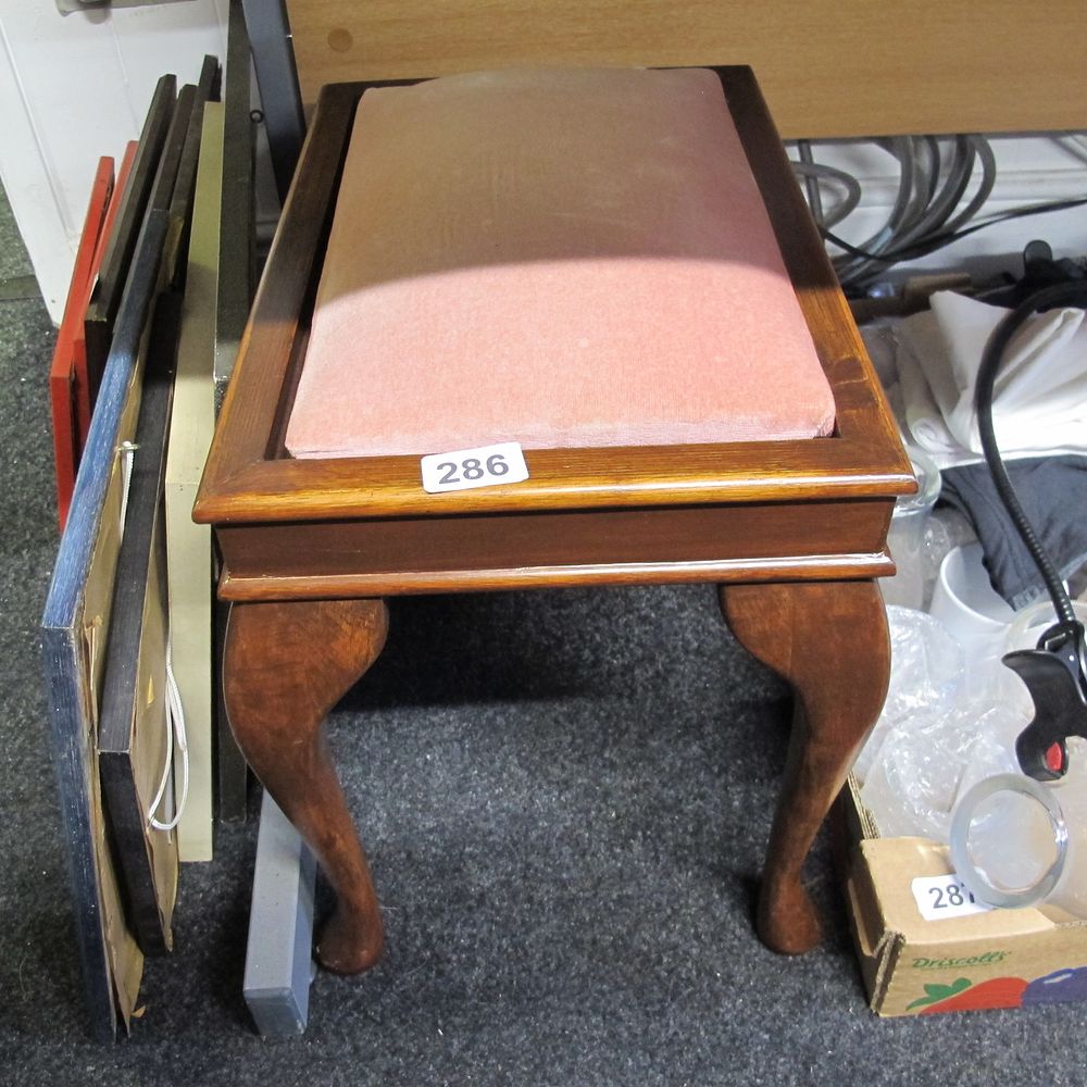 Lot 286: wooden foot stool