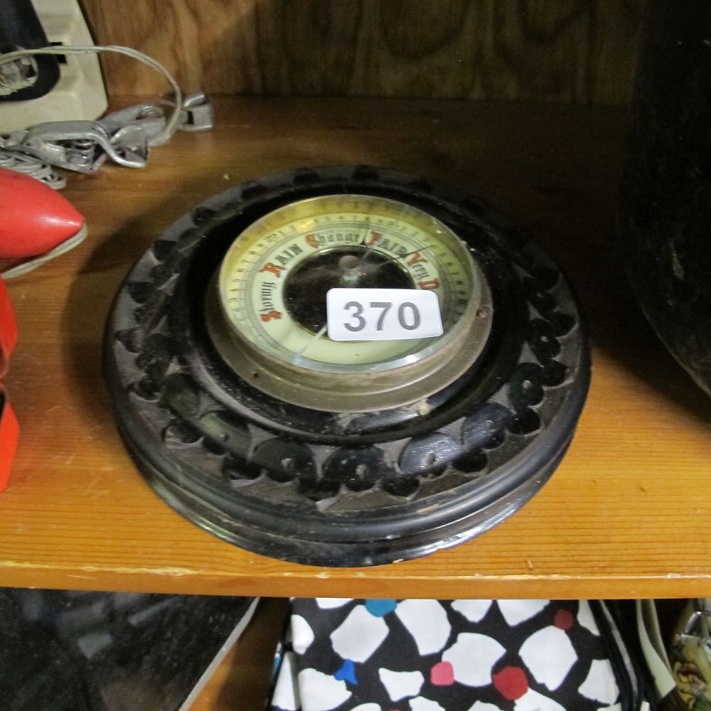 Lot 370: vintage wall barometer