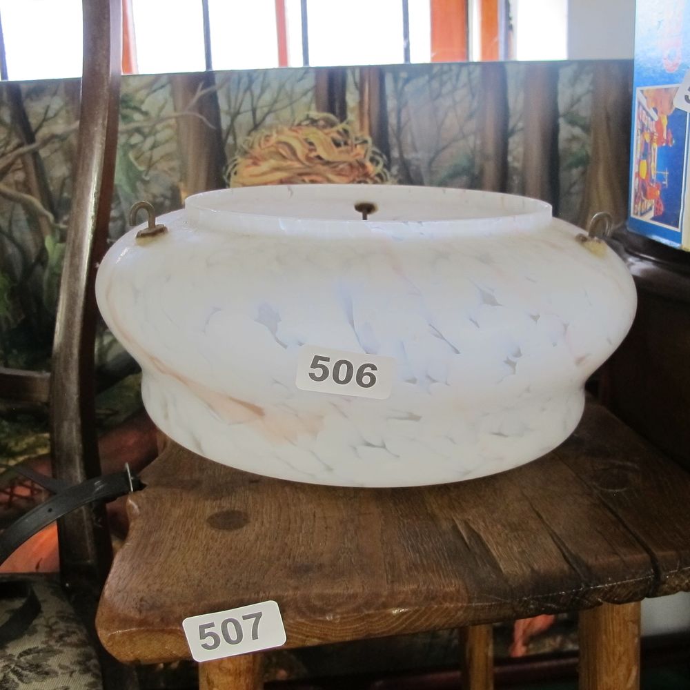 Lot 506: Glass light fitting