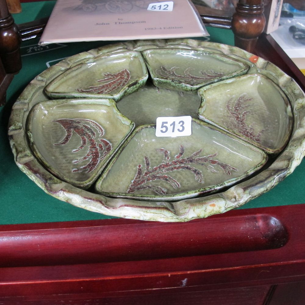 Lot 513: *Studio pottery nibble tray