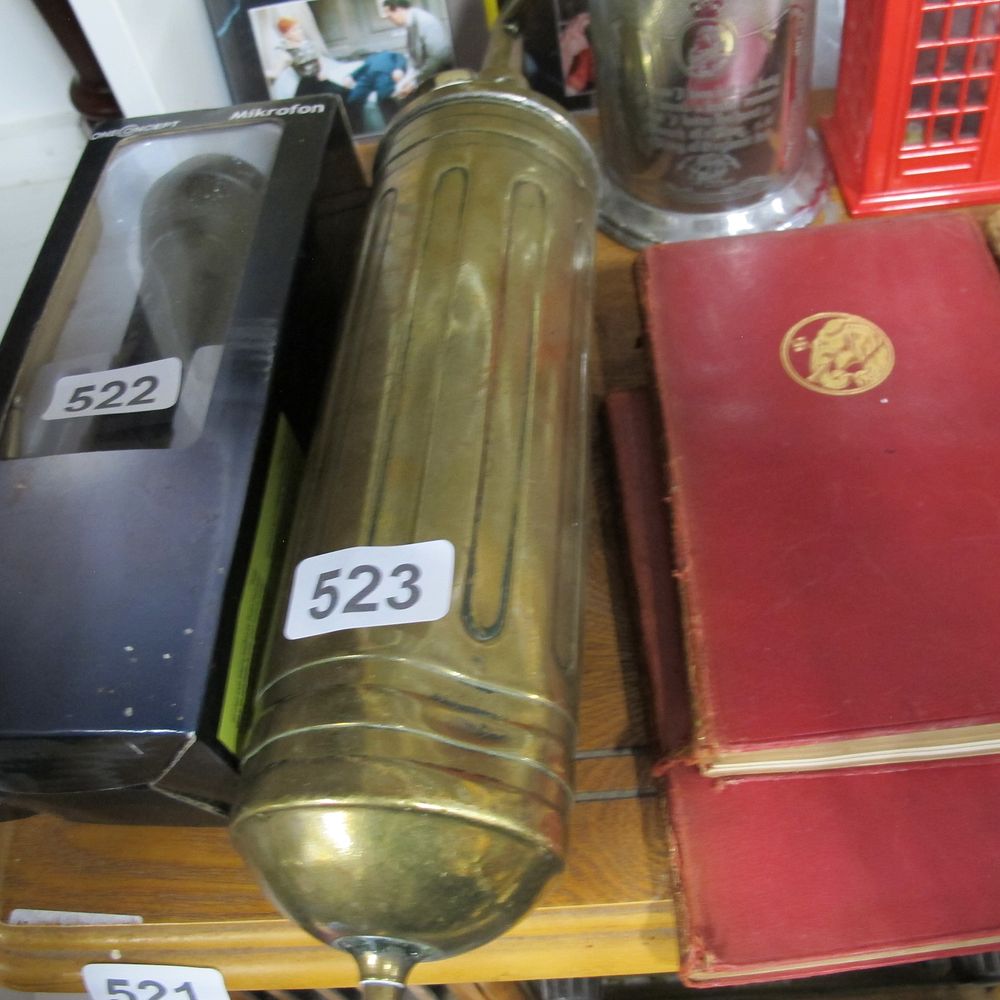 Lot 523: Vintage brass fire extinguisher