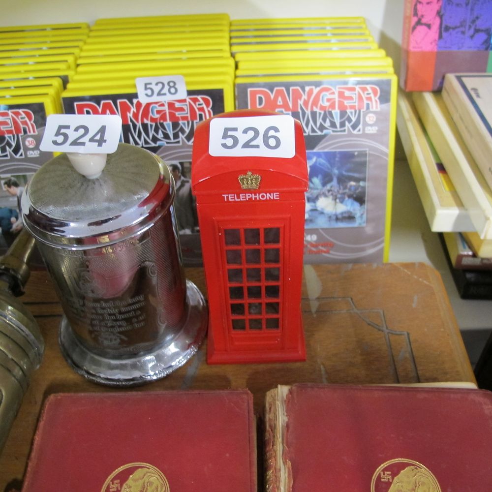 Lot 526: Telephone money box