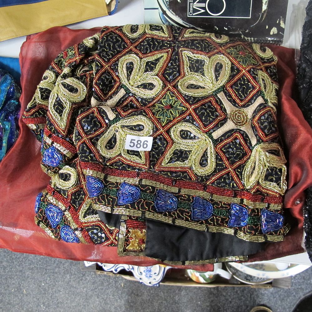 Lot 586: Ladies sequin detail jacket very heavy beading