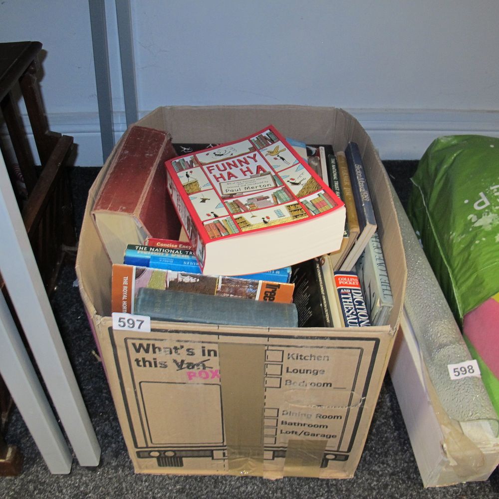 Lot 597: Box of books