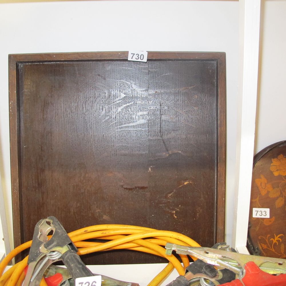 Lot 730: Vintage wooden tray