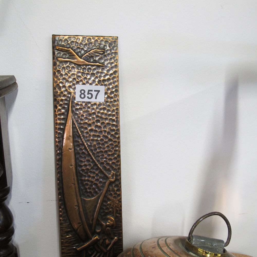 Lot 857: beaten copper picture