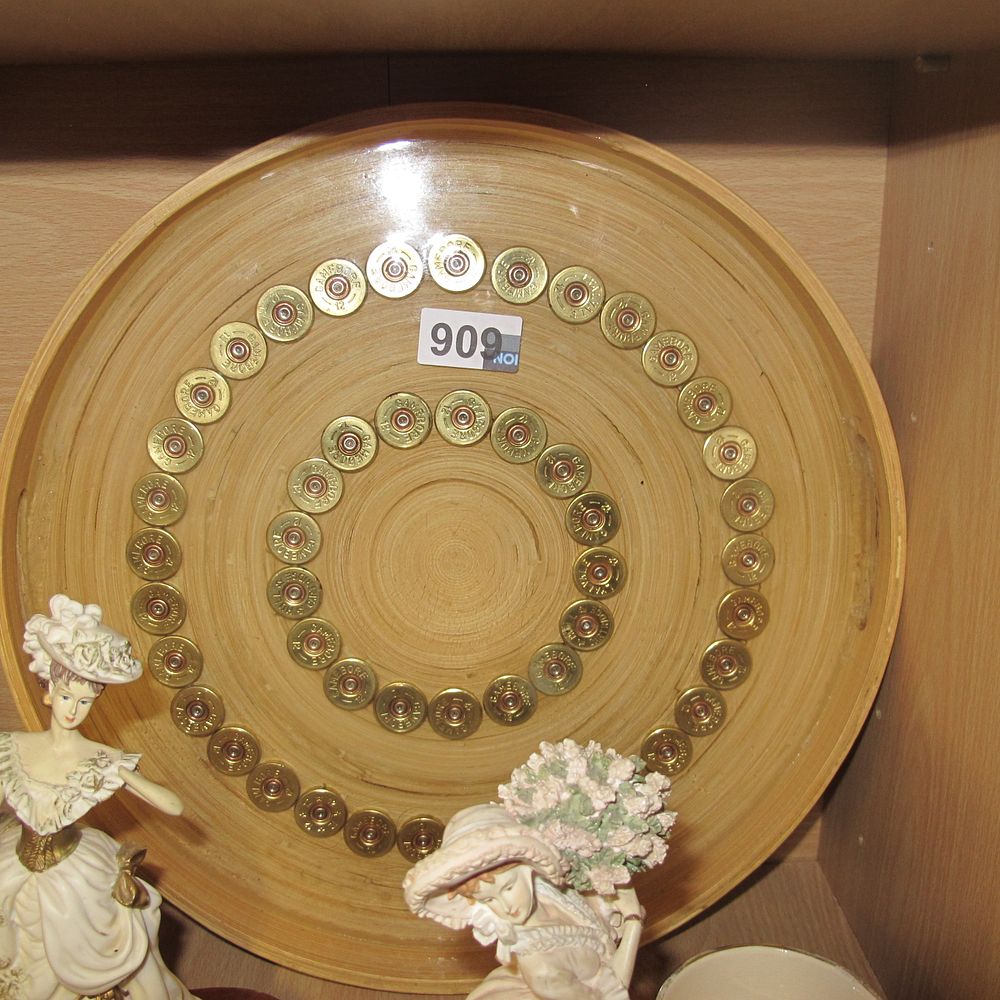 Lot 909: Shot gun shell themed fruit bowl