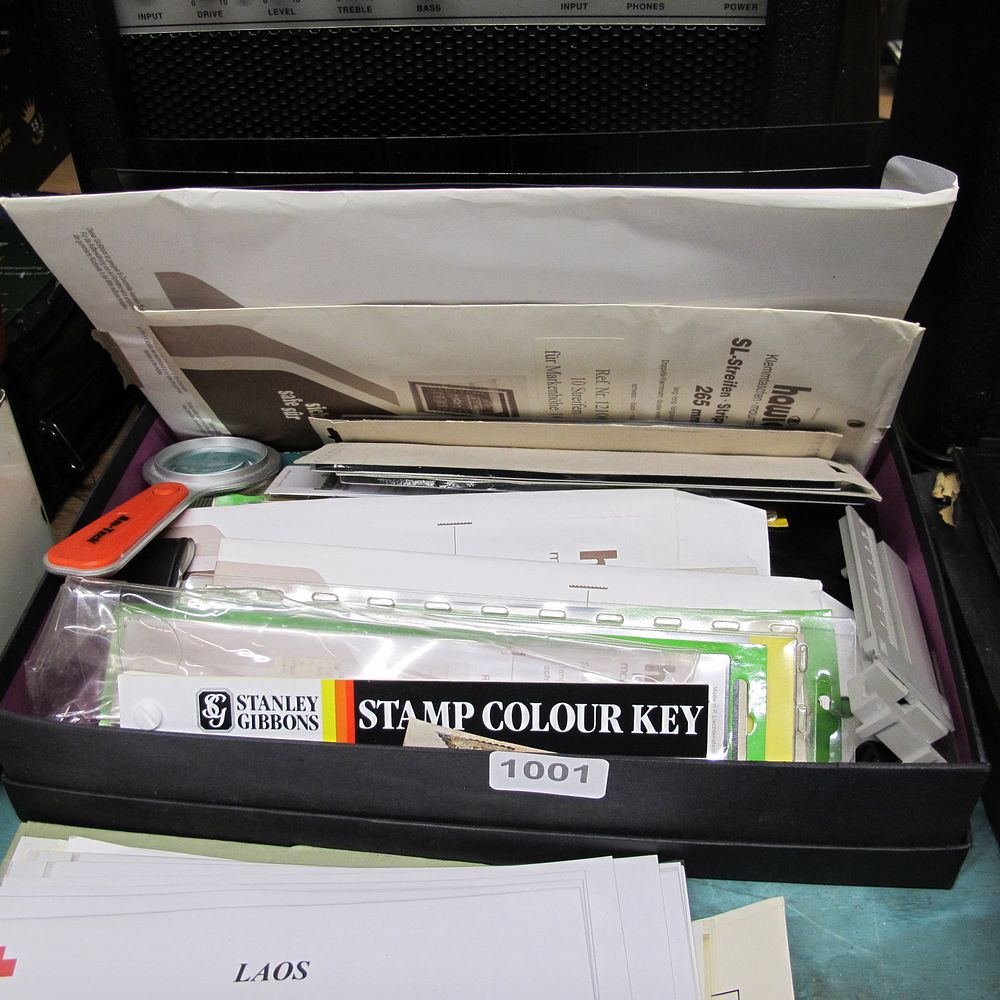 Lot 1001: stamp collecting items