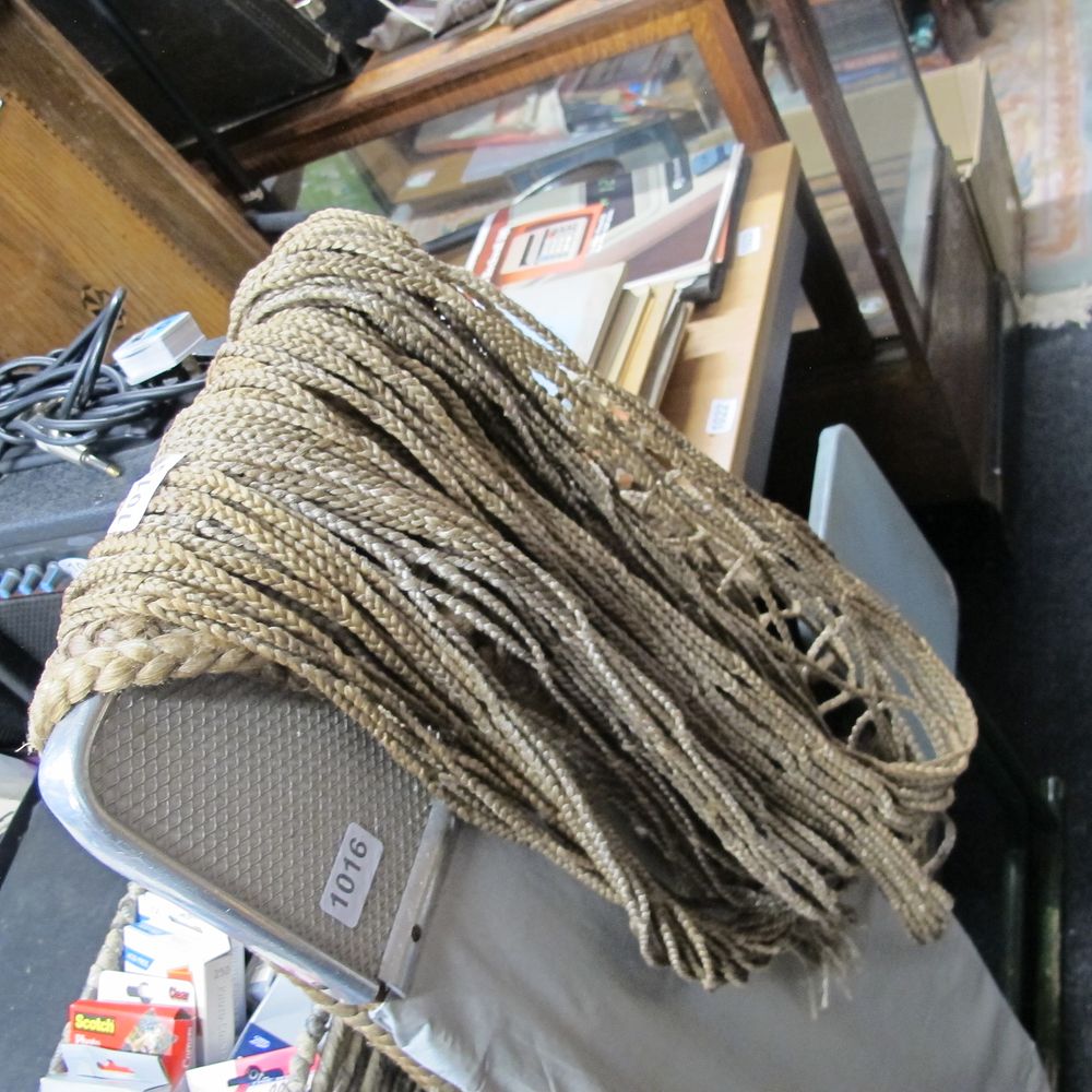 Lot 1015: vintage woven twine hammock