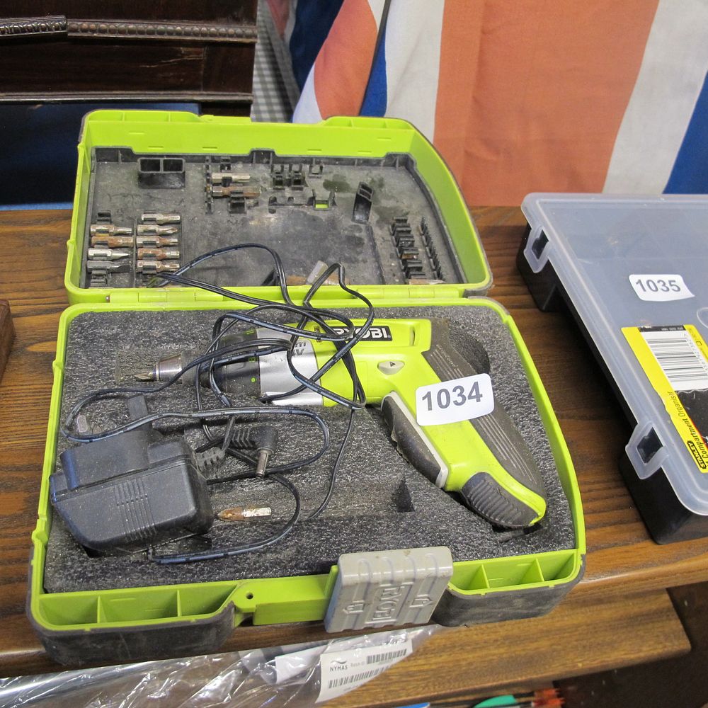 Lot 1034: Ryobi battery screwdriver