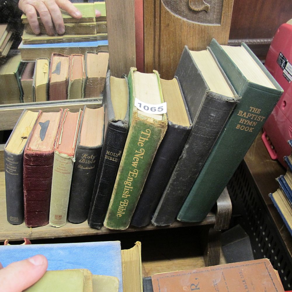 Lot 1065: A quantity of bibles etc