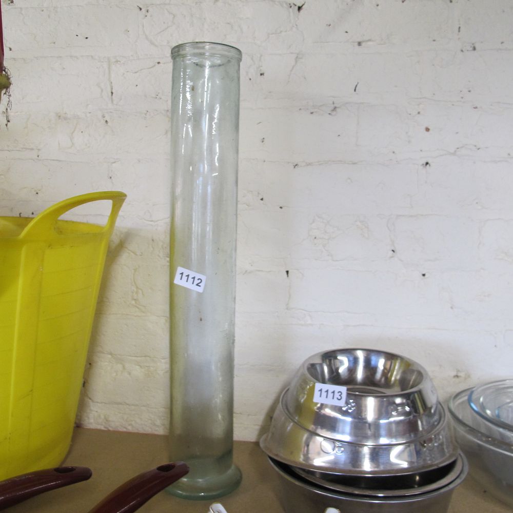 Lot 1112: tall glass vase