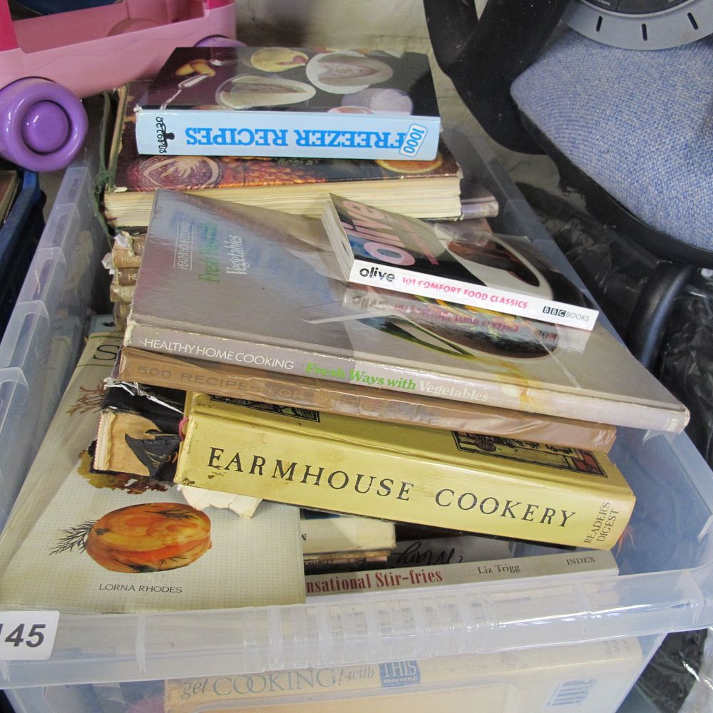 Lot 1145: box of cookery books