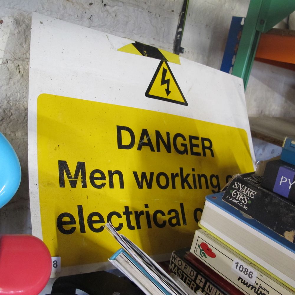 Lot 1148: Danger men working sign