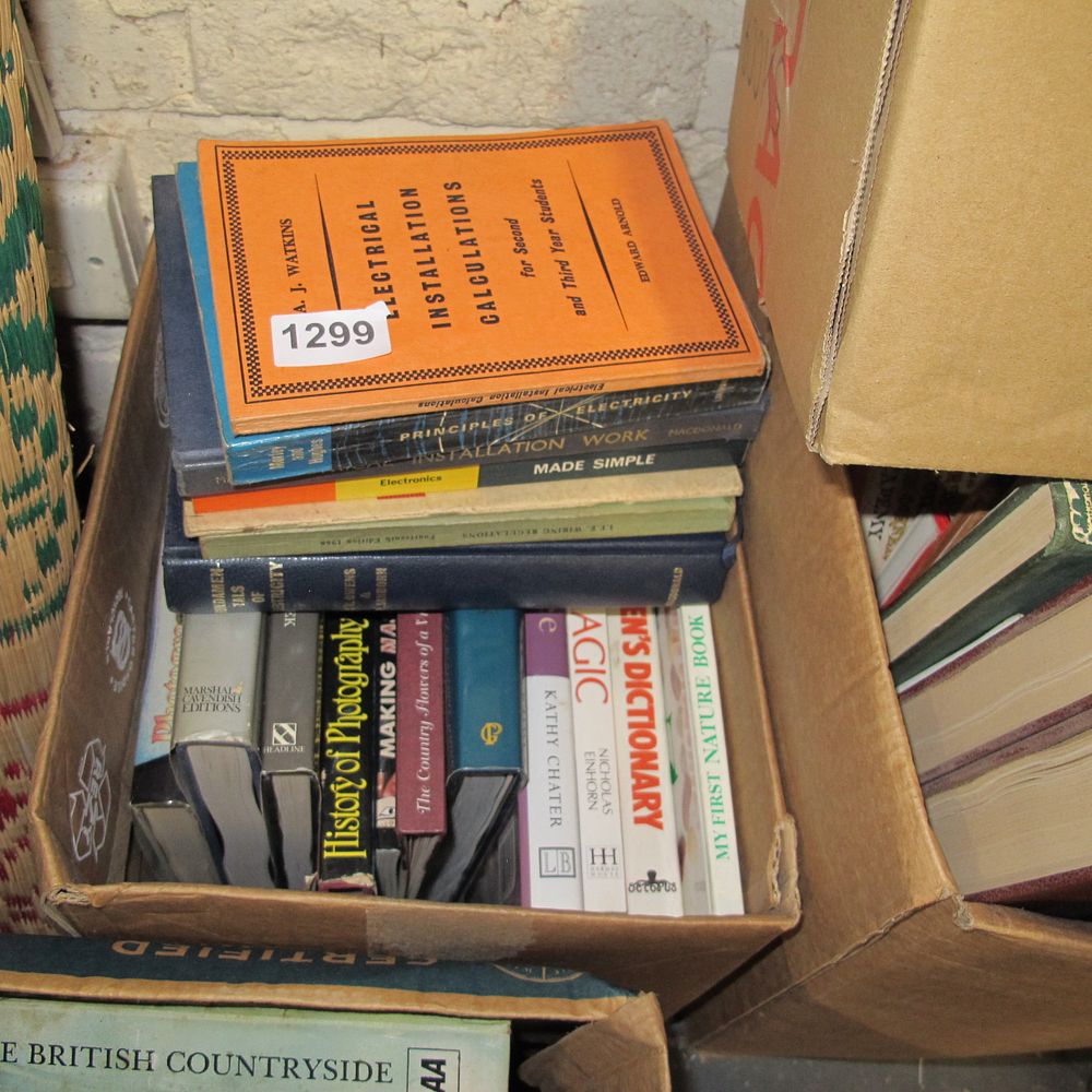 Lot 1299: box of books