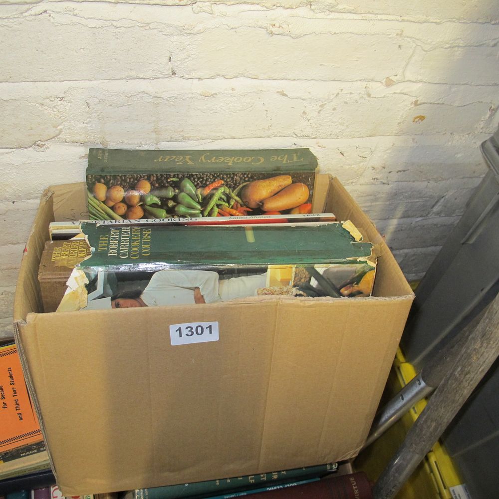 Lot 1301: box of books